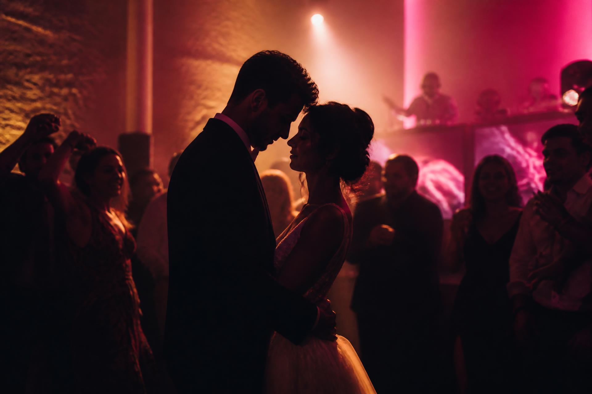 Couple dancing at a Portland wedding reception